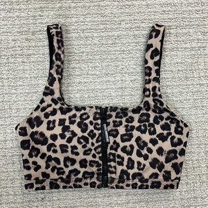 Good American cheetah sports bra